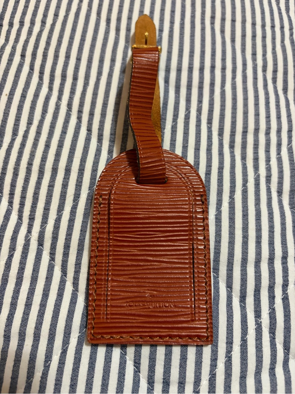 Louis Vuitton Brown Leather Luggage Tag